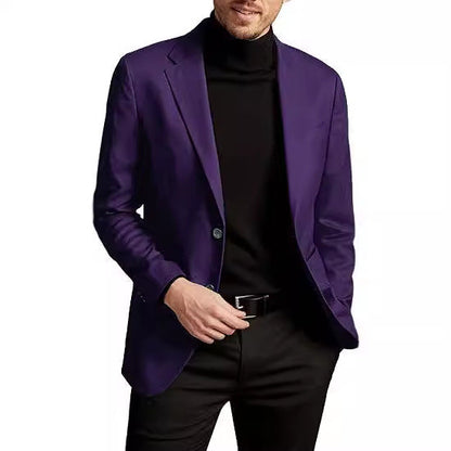 Herren Blazer Modern Slim Fit mit Taschen dunkel