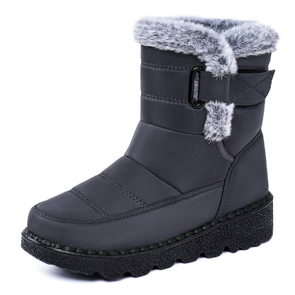 Damen Winterstiefel Isoliert Weich Warme Schnürstiefel