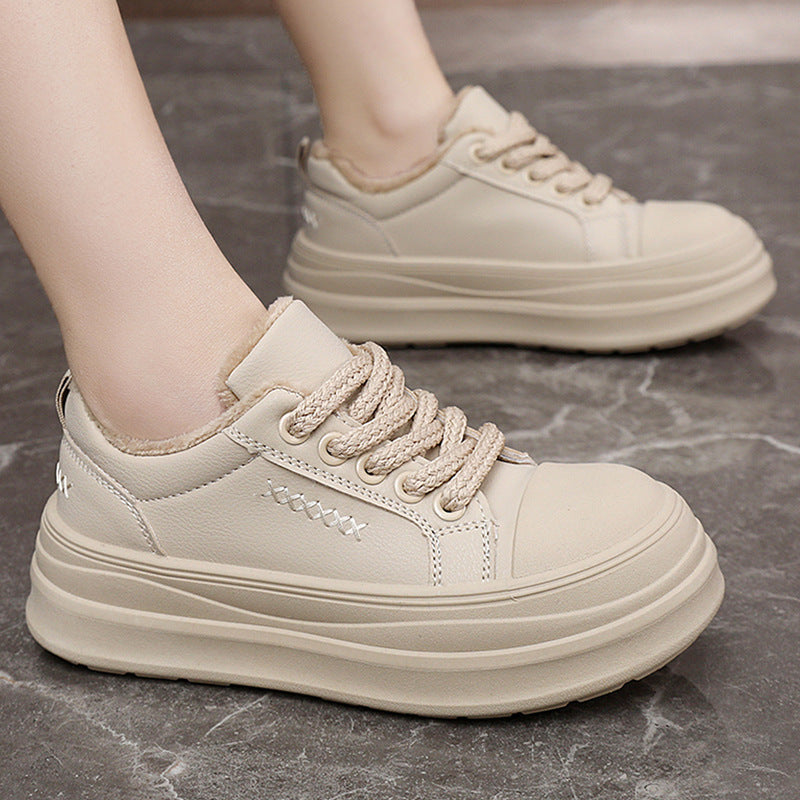 Damen Sneaker Bequem Plüschig Mit Dämpfung