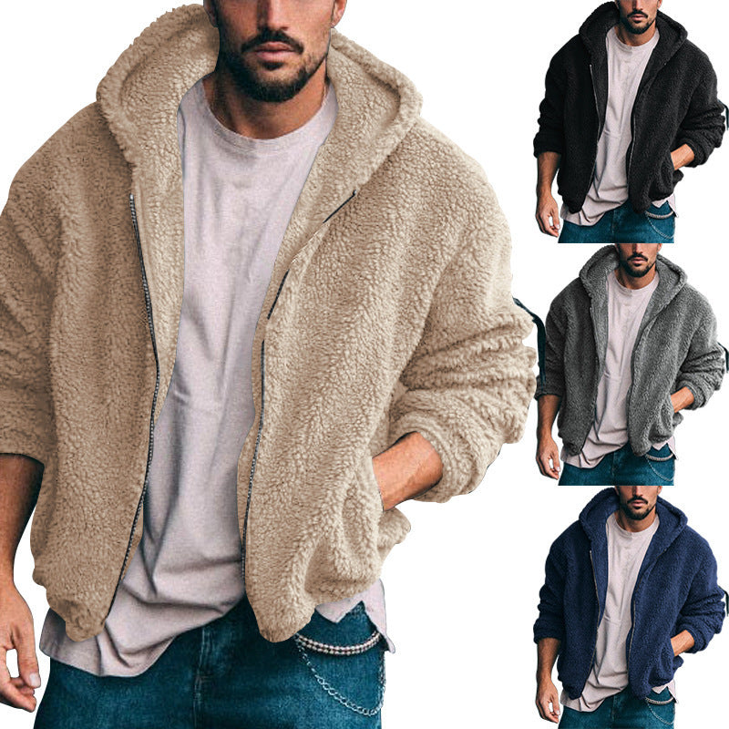 Herren Fleece Pullover Kapuze Teddy Weich Warm - BerlinGlamour