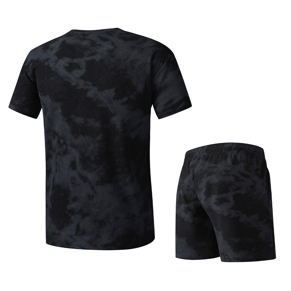 Herren T-Shirt und Shorts Set Batik Design Modern Sommer