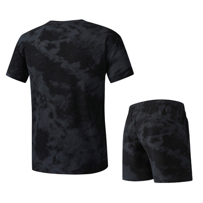 Herren T-Shirt und Shorts Set Batik Design Modern Sommer