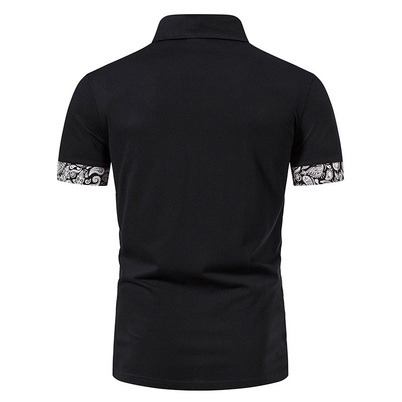 Herren Poloshirt Paisley Muster Sportlich Elegant