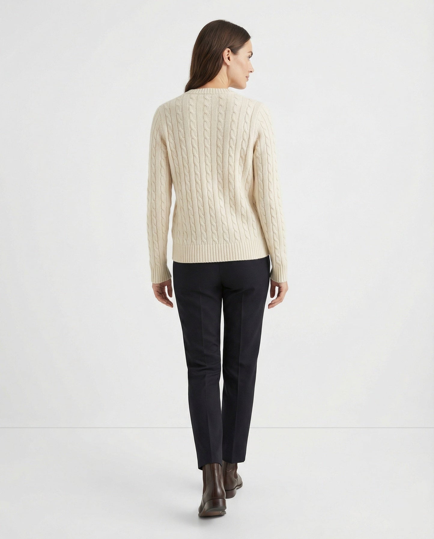 Damen Strickjacke Klassisch Zopfmuster Rundhals Mit Knöpfen