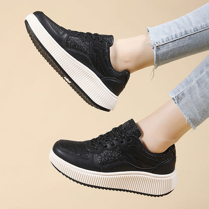Damen Sneaker Weich Bequem Strukturiert