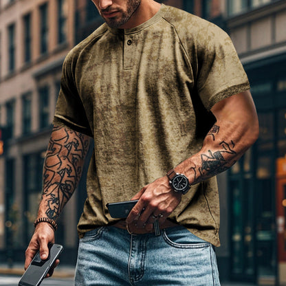 Herren Kurzarm-Shirt Sportlich Struktur Optik