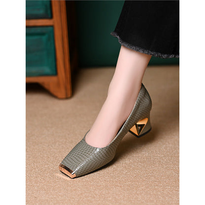 Damen Pumps Elegant Glänzend Schuhe Heidi Mode