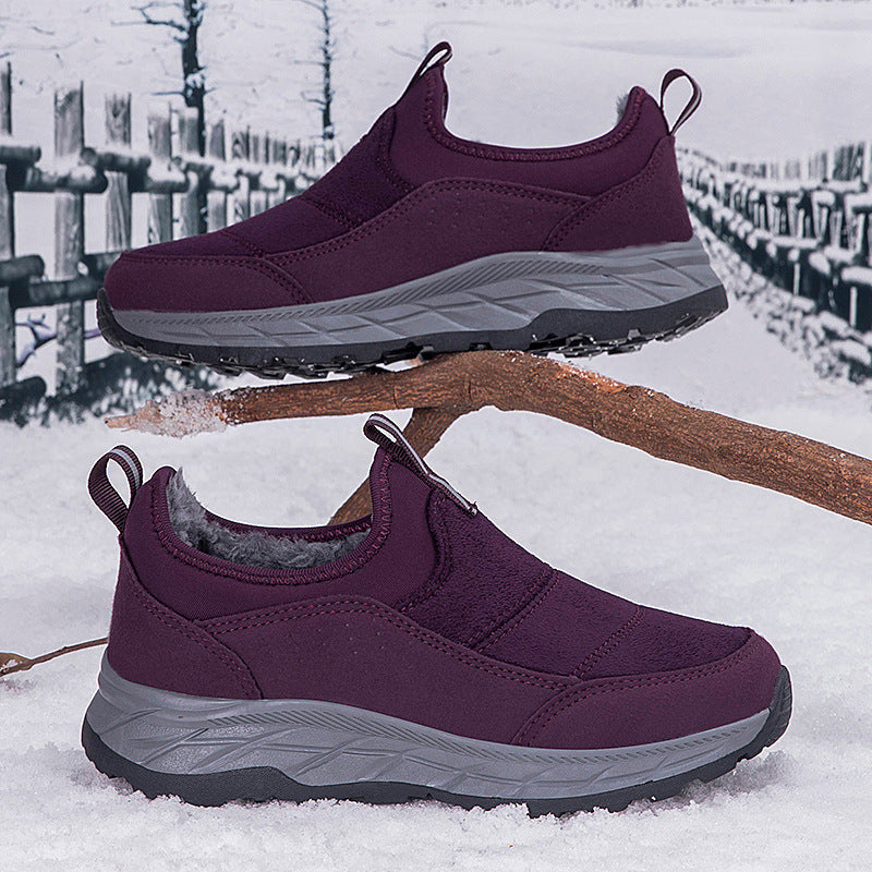 Damen Winter Sneaker Bequem Elastisch Warm