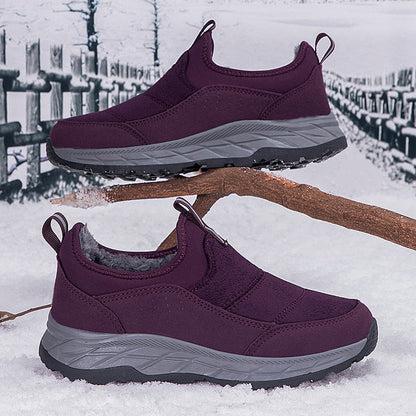 Damen Winter Sneaker Bequem Elastisch Warm