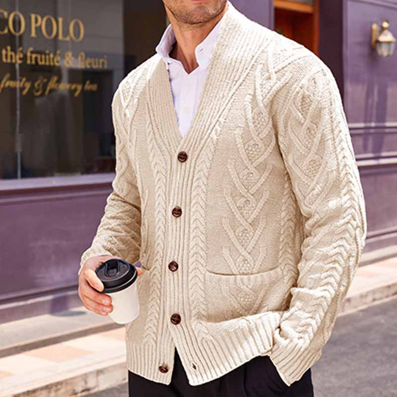 Herren Strickjacke Großzügig Mit Taschen Bequem