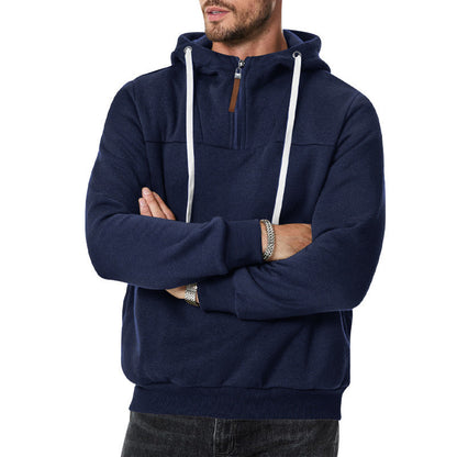 Herren Kapuzenpullover Modern Reißverschluss Stylish Schwarz