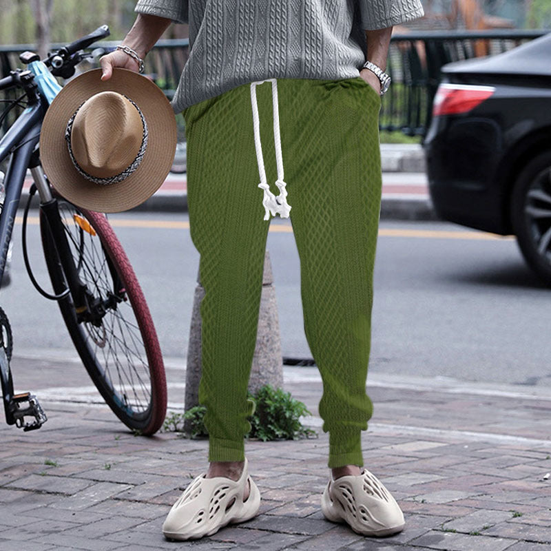 Herren Jogginghose Elastisch Stretch mit Struktur-Oberfläche - BerlinGlamour