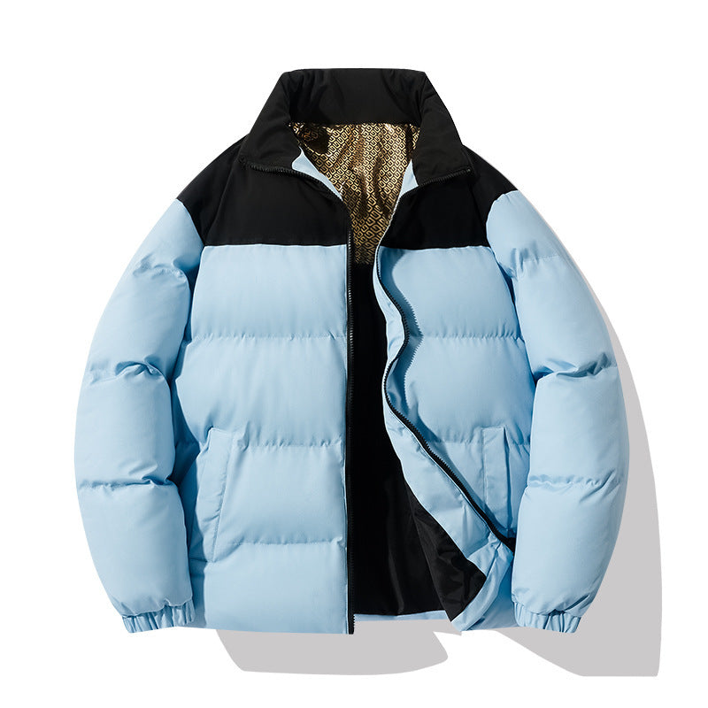 Herren Steppjacke Isoliert Warm mit hohem Kragen