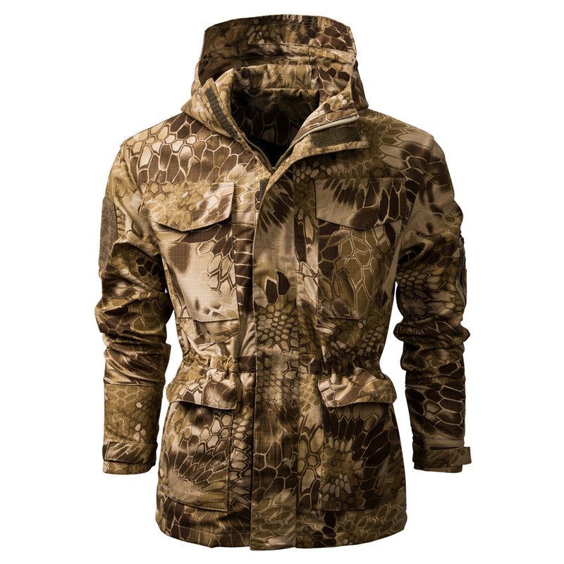 Herren Camouflage Jacke Outdoor Funktionsjacke mit Taschen