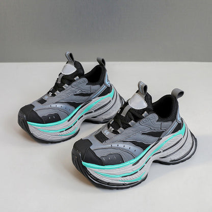 Damen Sneaker Sportlich Chunky Atmungsaktiv Laufsohle