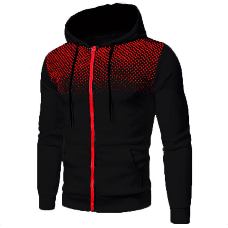 Herren Kapuzenjacke Sportlich mit Reißverschluss und Taschen