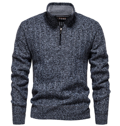 Herren Pullover Stehkragen Zipper Modern Casual