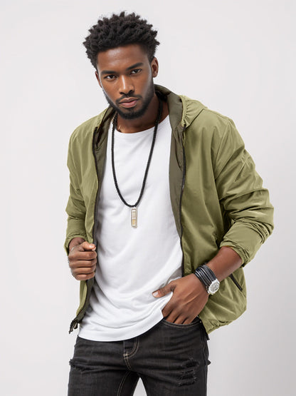 Herren Windjacke Leicht Wasserdicht Sportlich