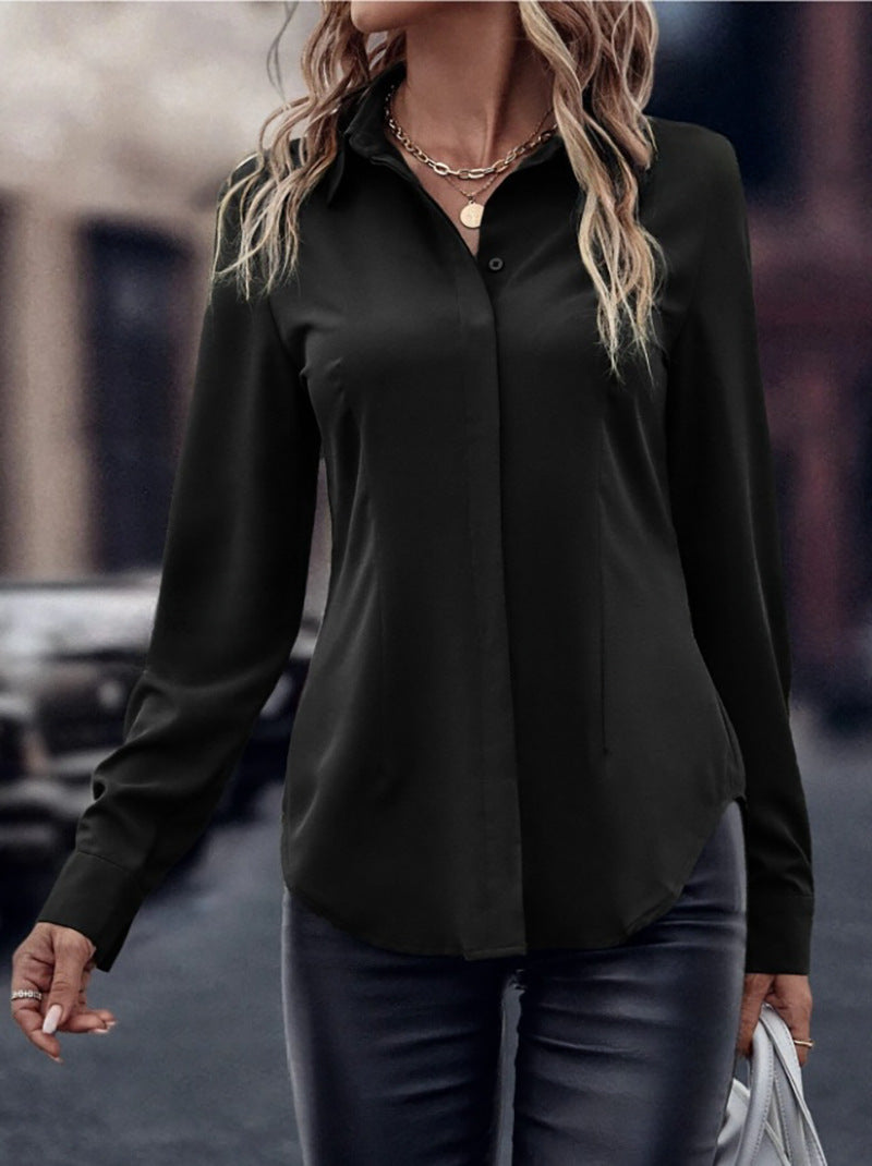Elegante Damenbluse Satin Klassiker Zeitlos Modern
