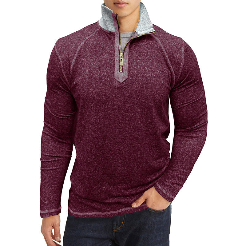 Herren Funktionspullover Stehkragen Thermo Soft