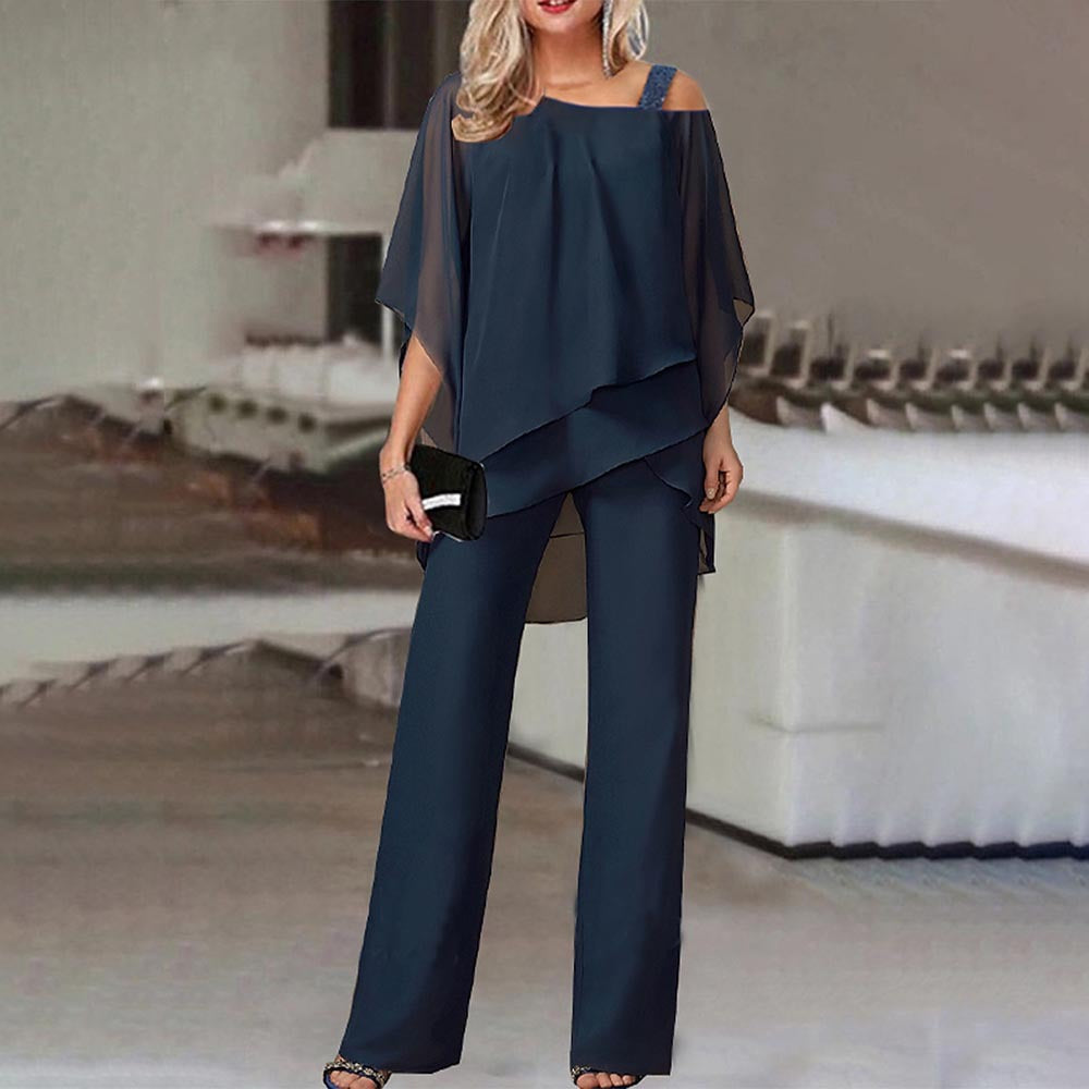 Damen Overall Weitbein Schulterfrei Sommer