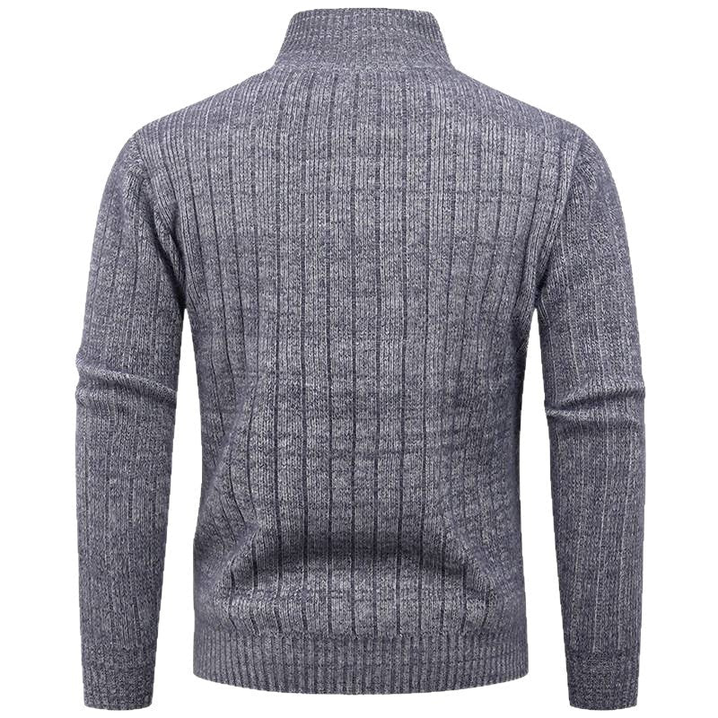 Herren Rollkragenpullover Hochwertig Modern Reißverschluss