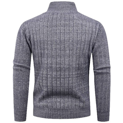 Herren Rollkragenpullover Hochwertig Modern Reißverschluss