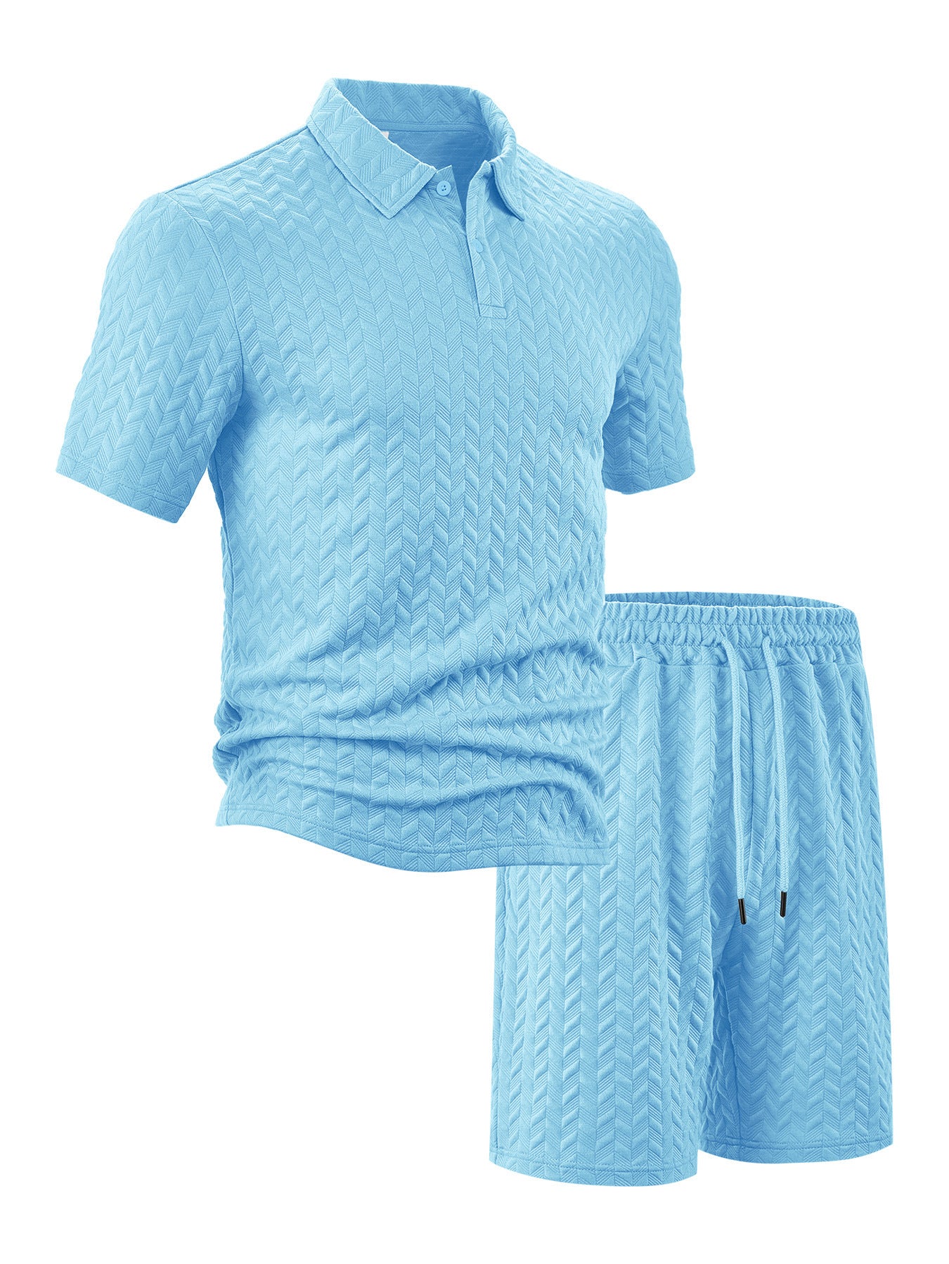 Herren Sport Set Polo Shirt und Shorts Freizeit