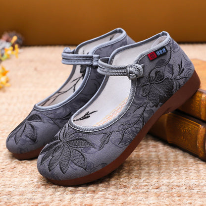 Damen Ballerinas Bequem Floral Elegant - BerlinGlamour
