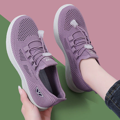 Damen Sneaker Atmungsaktiv Schnürsenkel Flexibler Laufschuh