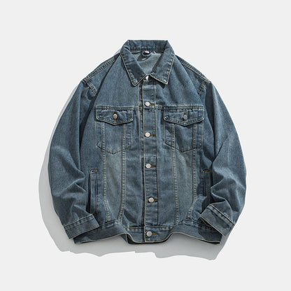 Herren Denimjacke Slim Fit Klassisch Elegant