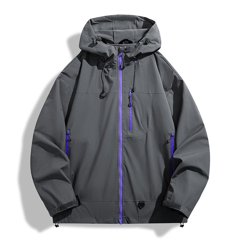 Wasserdichte Herren Outdoor-Jacke mit Kapuze Atmosaktiv