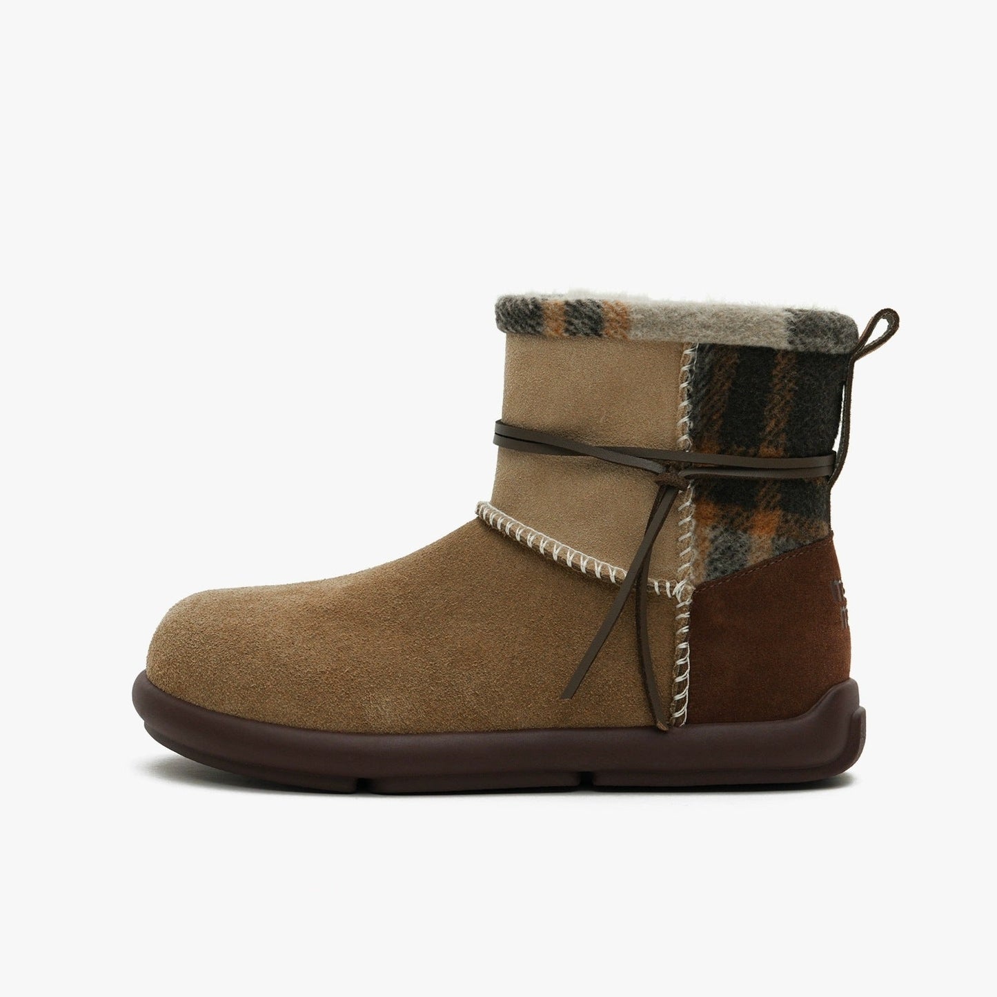 Damen Winterstiefel Weich Karomuster Warm