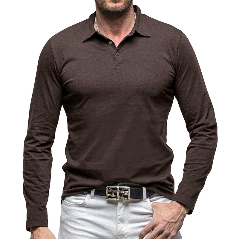 Herren Poloshirt Langarm Hochwertig Baumwolle BerlinStyle