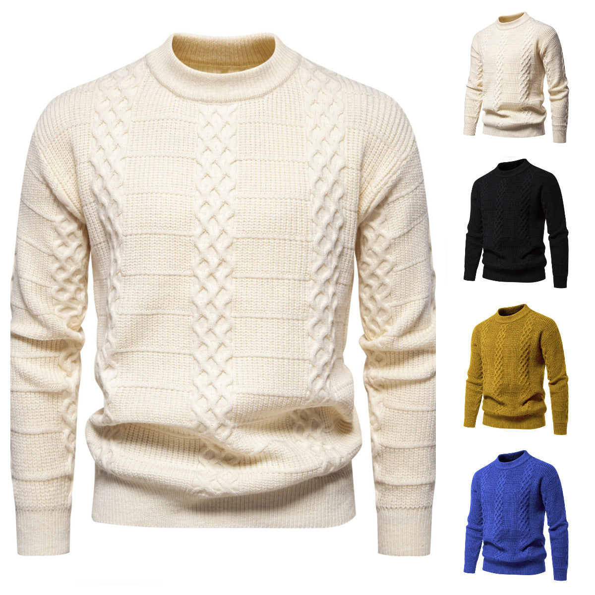 Herren Strickpullover Hochkragen Modern Style - BerlinGlamour