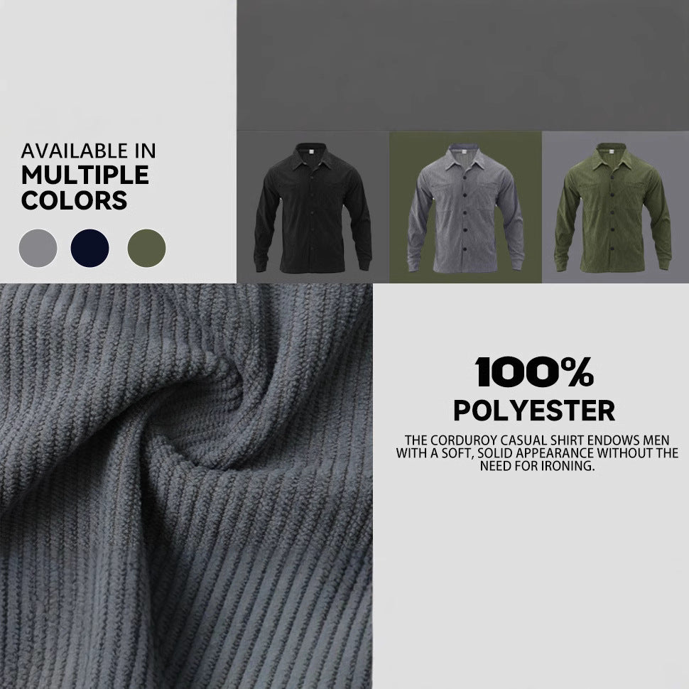 Herren Freizeitshirt Weich Komfort Taschen Sportlich