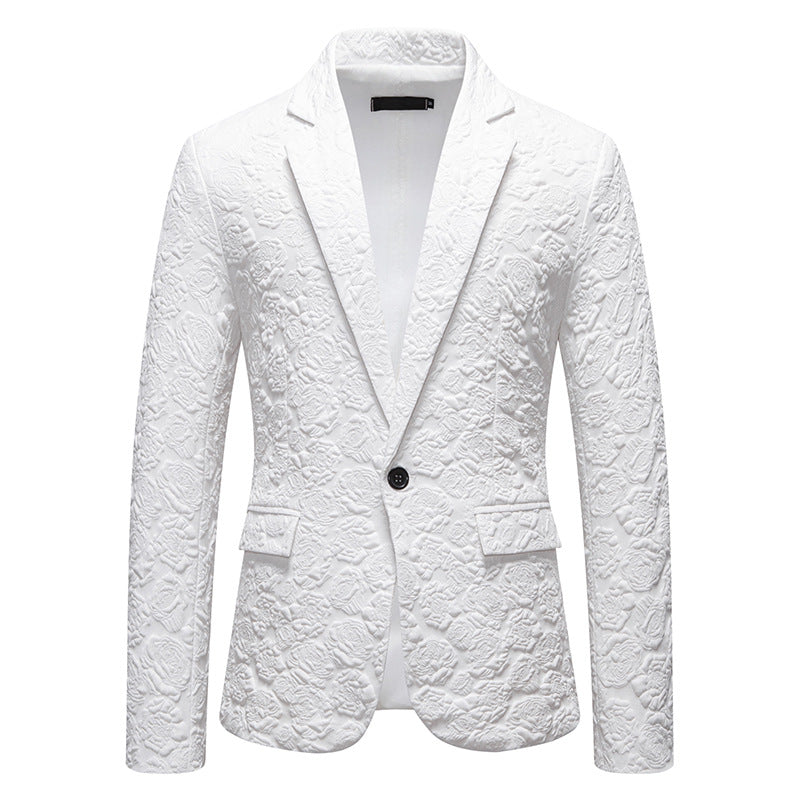 Herren Blazer Elegant Blumenmuster Modern Slimfit