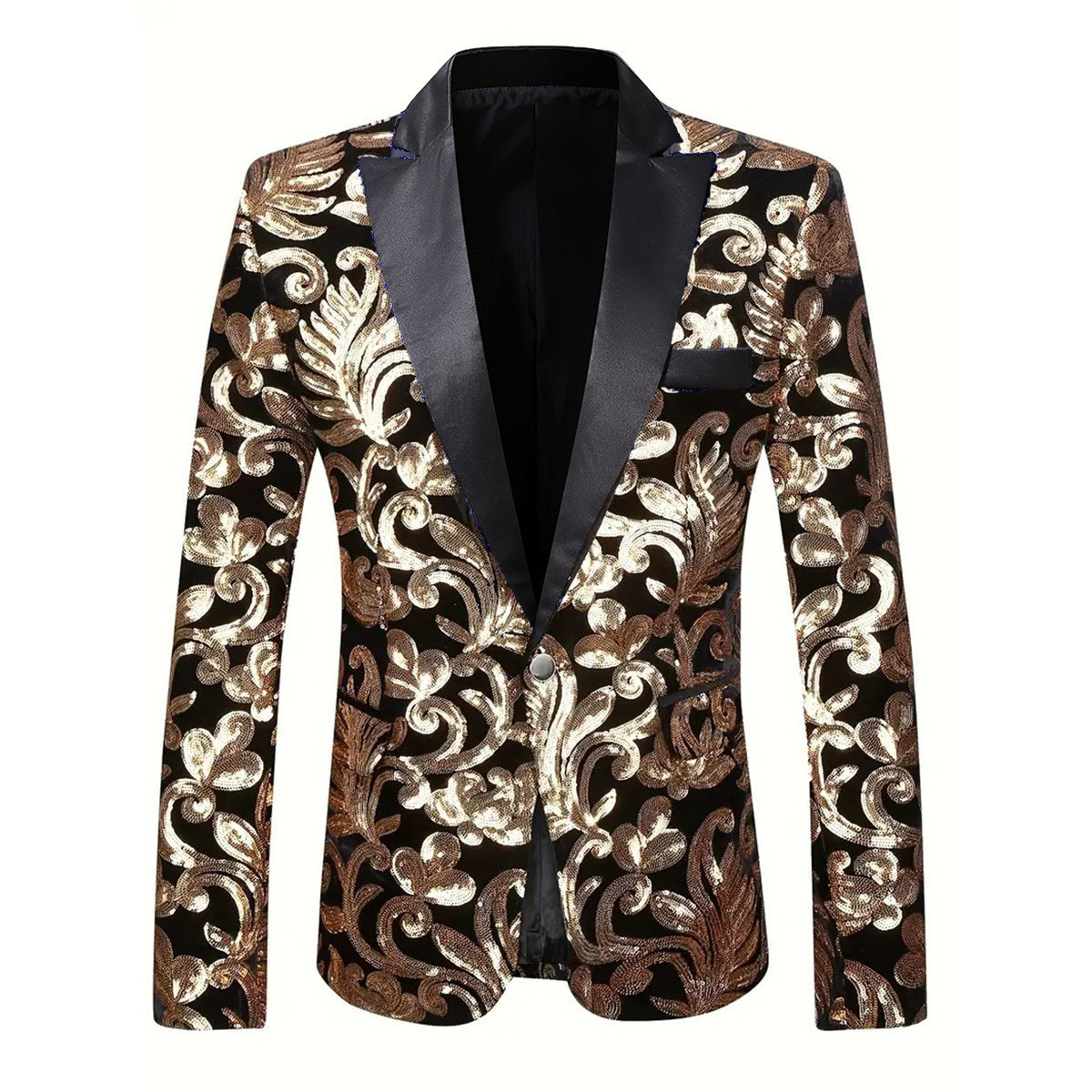 Herren Blazer Elegant Jacquard Design Schimmernd