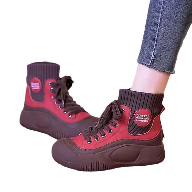 Damen Sneaker Sportlich High-Top Flexibel Rutschfest