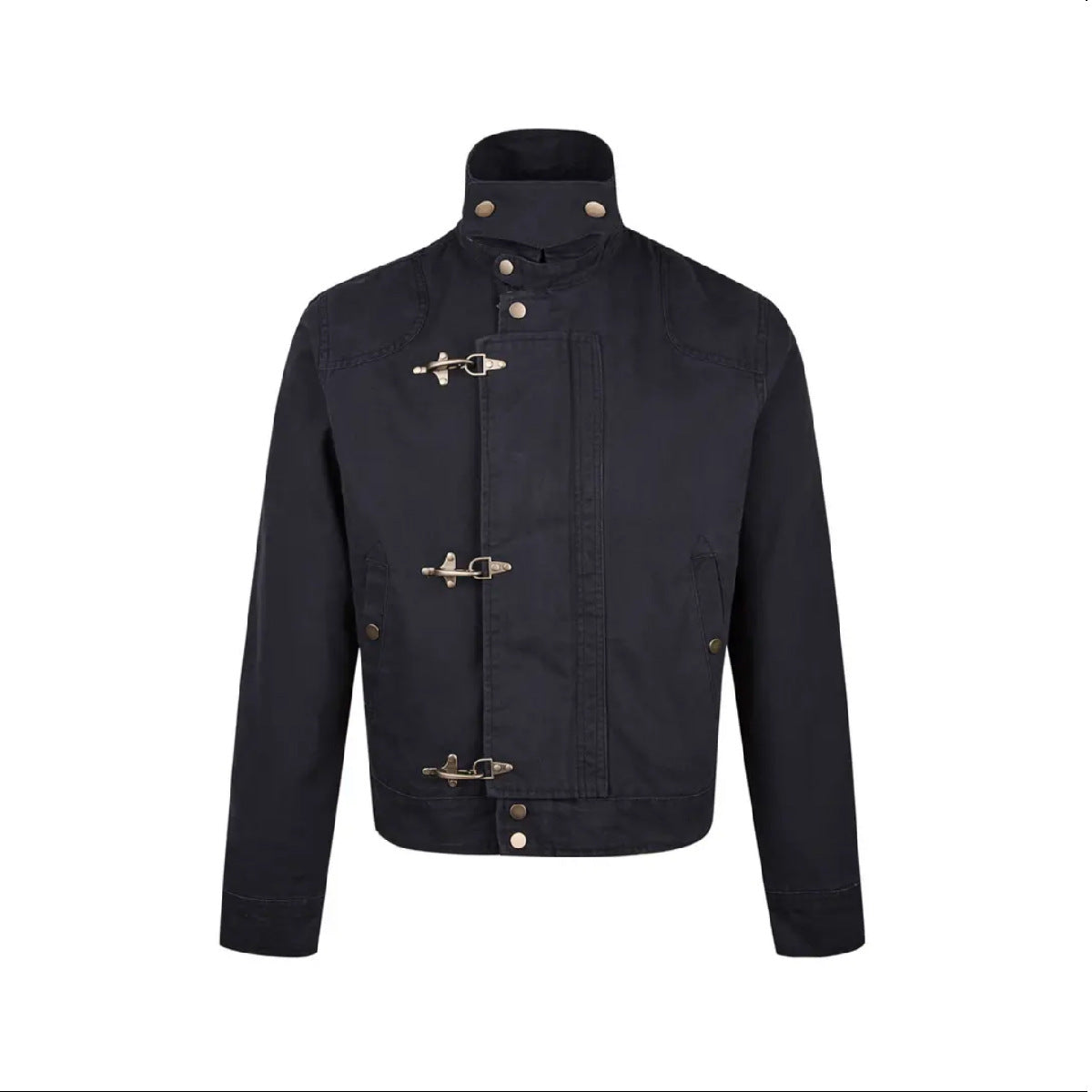 Herren Kurzjacke Modern Schnalle Hochschlossen Trendy