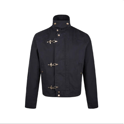 Herren Kurzjacke Modern Schnalle Hochschlossen Trendy
