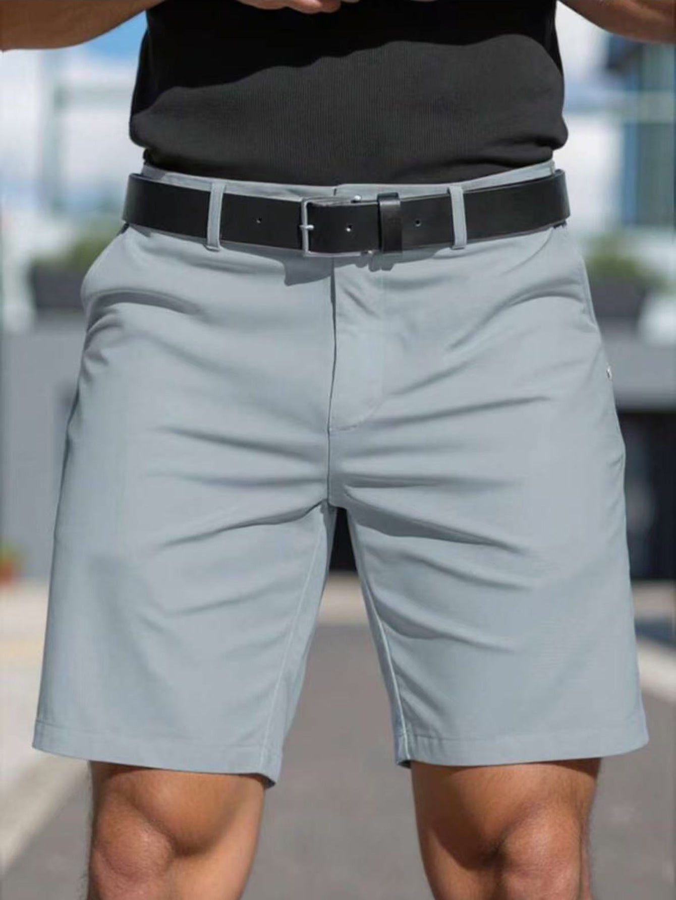 Herren Kurzhose Elastisch mit Seitentaschen Sportlich