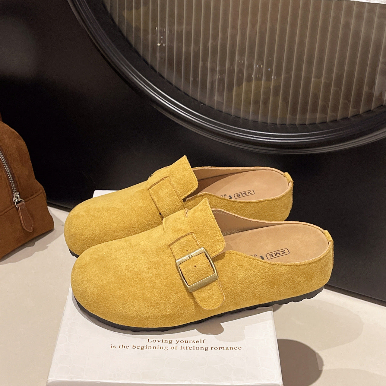 Damen Slipper mit Schnallenverschluss Komfortabel Elegante Mode