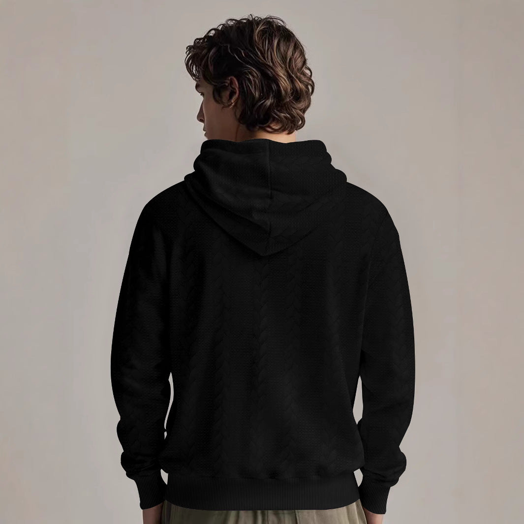Herren Fleece Pullover Kapuzenjacke atmungsaktiv Warm