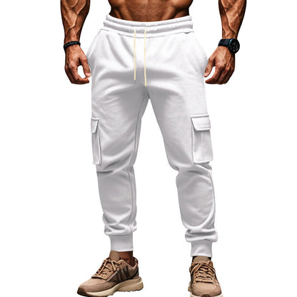 Herren Jogginghose Bequem Elastisch Cargo-Taschen