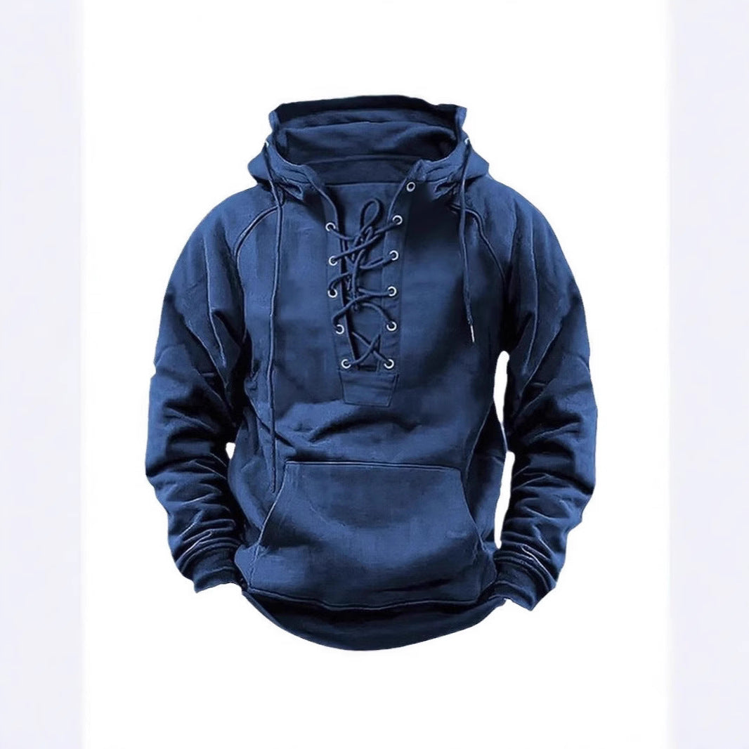 Herren Kapuzenpullover Weich Warm Schnürdesign Modern - BerlinGlamour