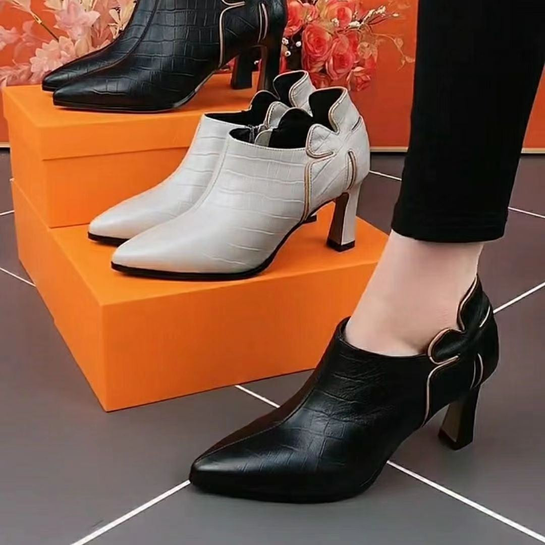 Damen Absatzstiefel Hoch Hacken Stilvolle Elegante Schuhe - BerlinGlamour
