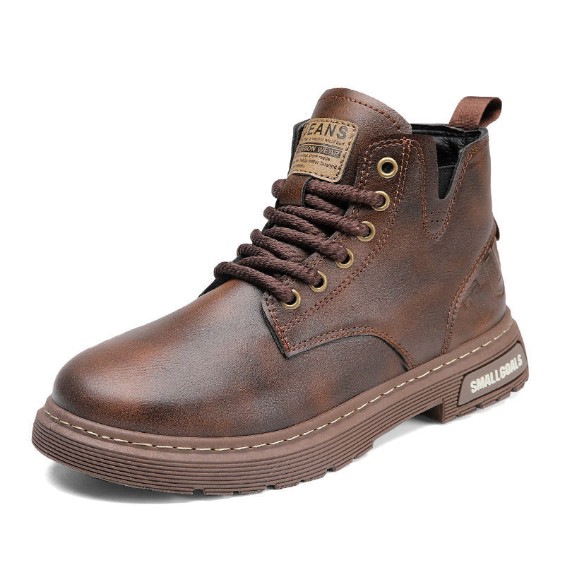 Damen Lederstiefeletten Lässig Chic Heidi Stil