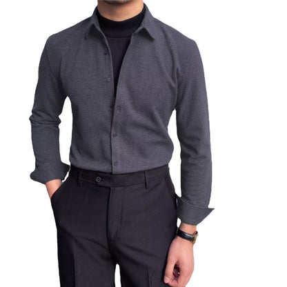Elegantes Langarmhemd Herren Slim Fit Berlin Stil