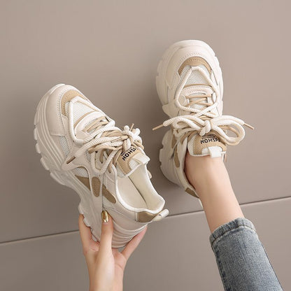 Damen Sneaker Sportlich Chunky Atmungsaktiv Weich